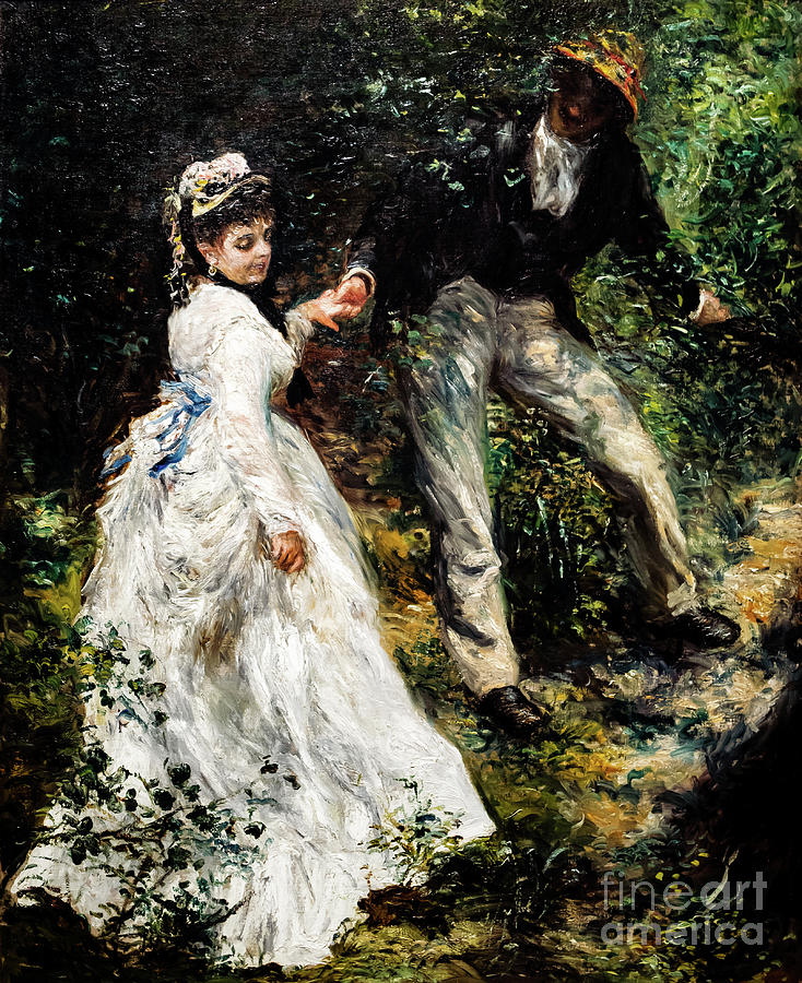 The Promenade by Renoir Painting by Auguste Renoir