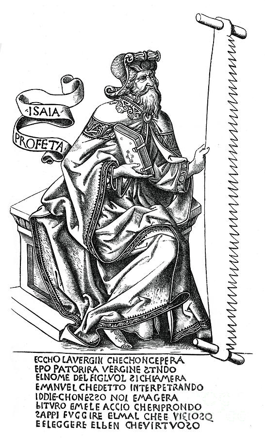 The Prophet Isaiah With The Instrument Drawing by Print Collector