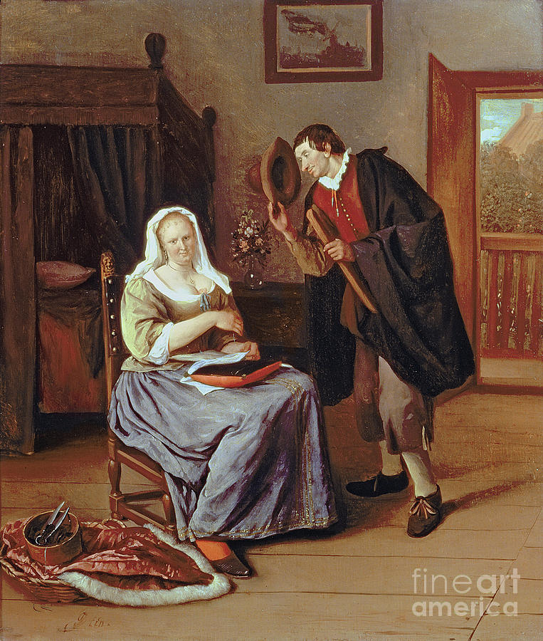 The Proposal Painting by Jan Havicksz Steen