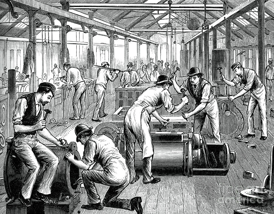 The Pump Shop In A Cornwall Works Drawing by Print Collector