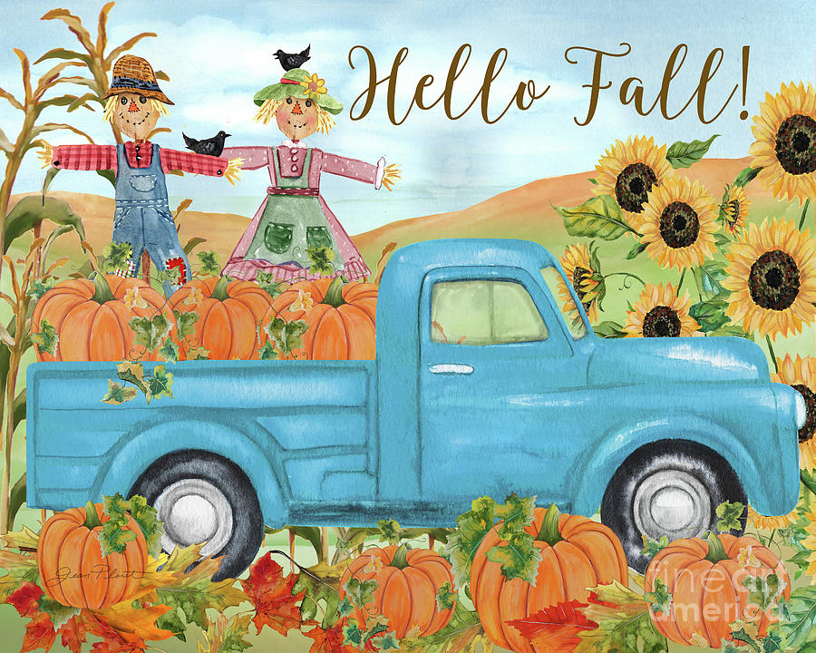 The Pumpkin Patch Truck D Painting by Jean Plout