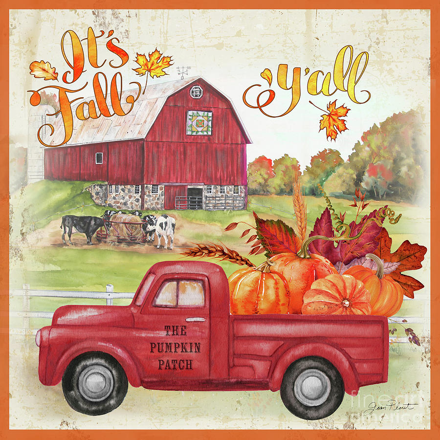 The Pumpkin Patch Truck A Painting by Jean Plout