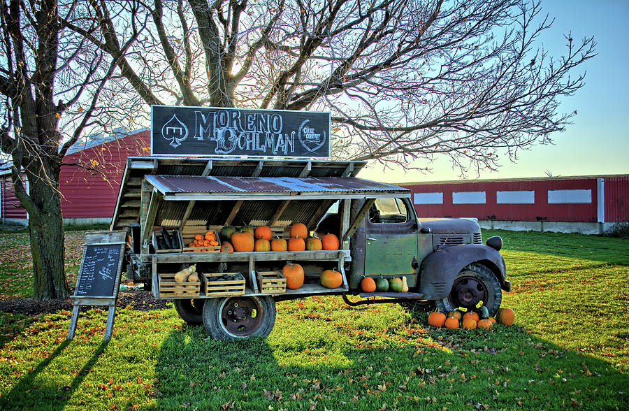 Vintage Photograph - The Pumpkin Stand 2 by Bonfire Photography