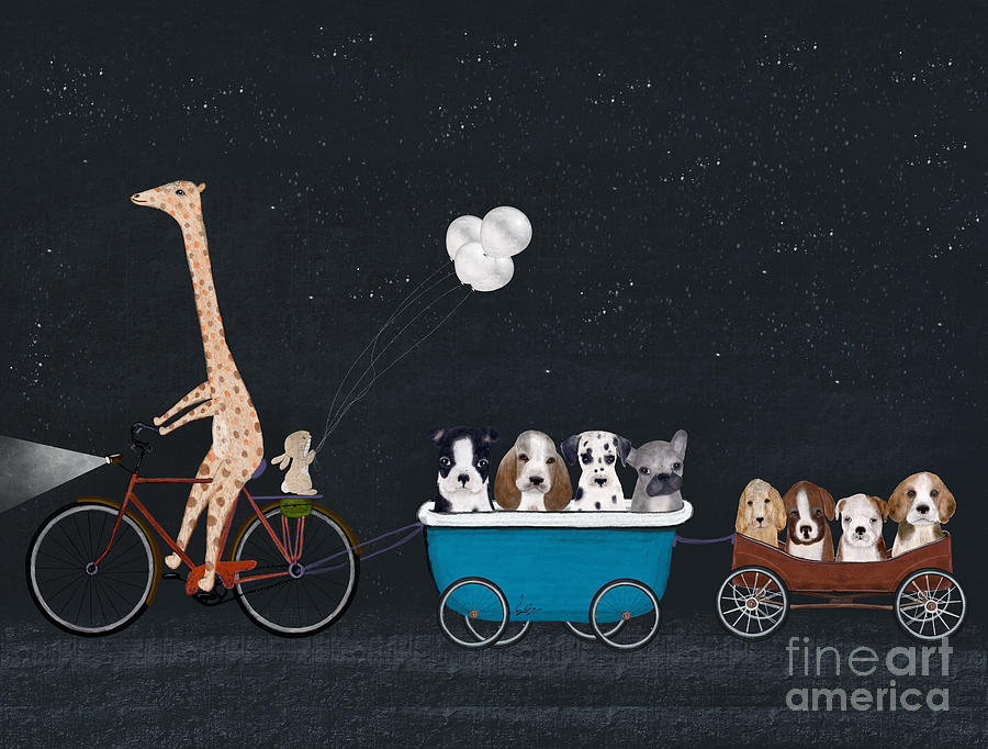 The Puppy Parade Painting by Bri Buckley