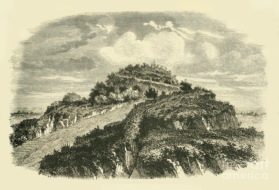 The Pyramid Of Cholula Drawing by Print Collector