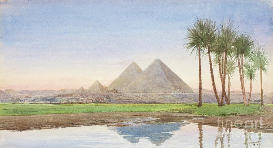 The Pyramids At Gizah Painting by John Somerscales