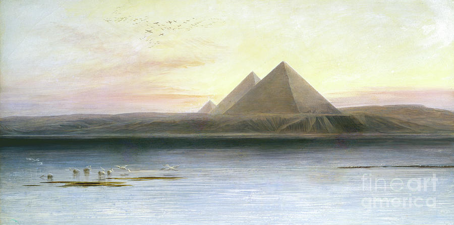 The Pyramids At Gizeh, 19th Century Drawing by Print Collector