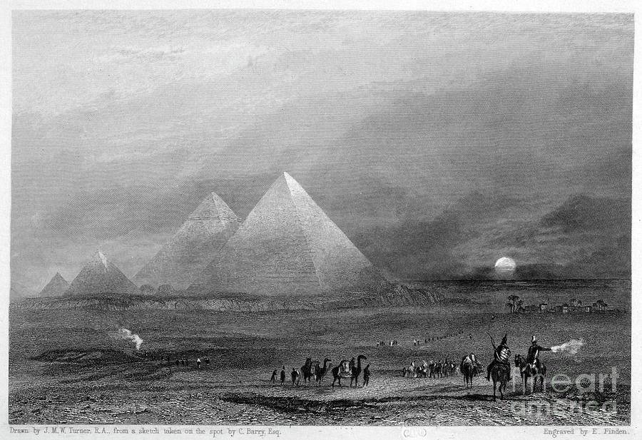 Pyramids great sphinx giza in cairo egypt sketch Vector Image