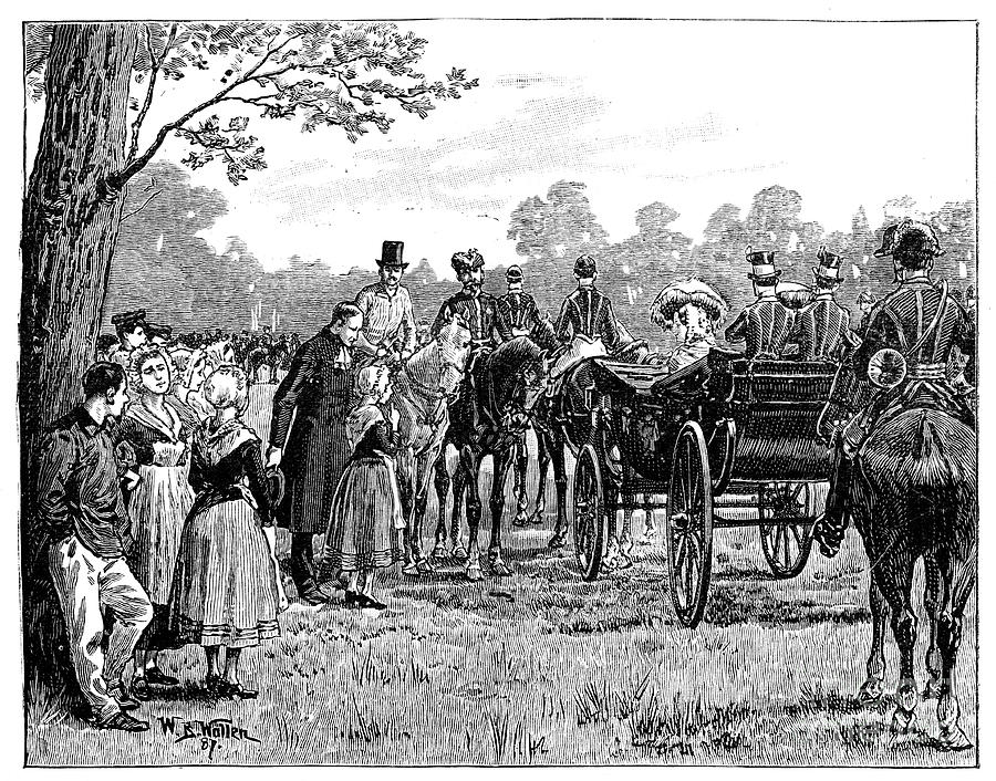 The Queen At The Fete In The Forest Drawing by Print Collector