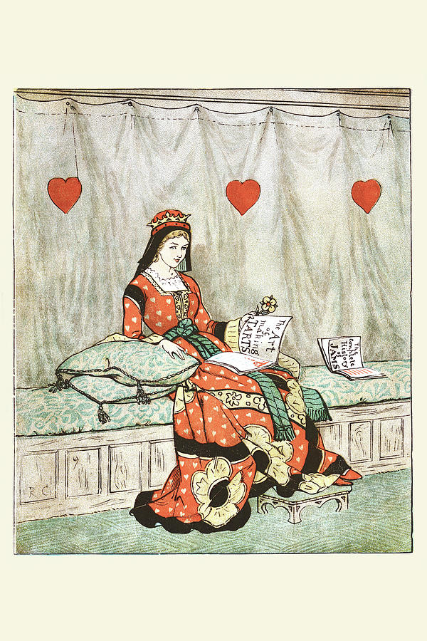 The Queen of Hearts she made some Tarts Painting by Randolph Caldecott