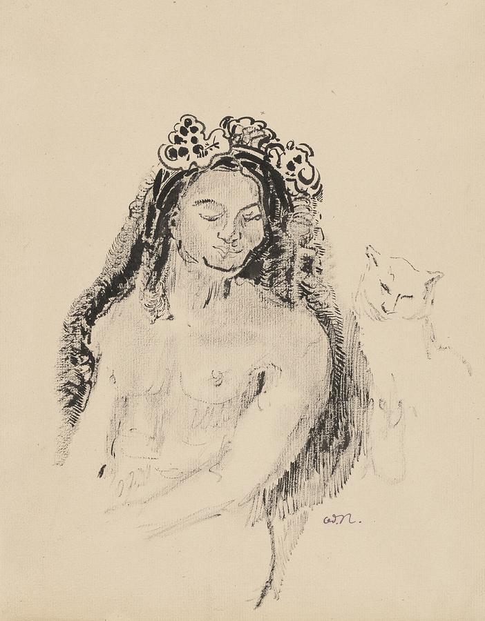 The Queen Of Sheba Drawing by Odilon Redon Pixels