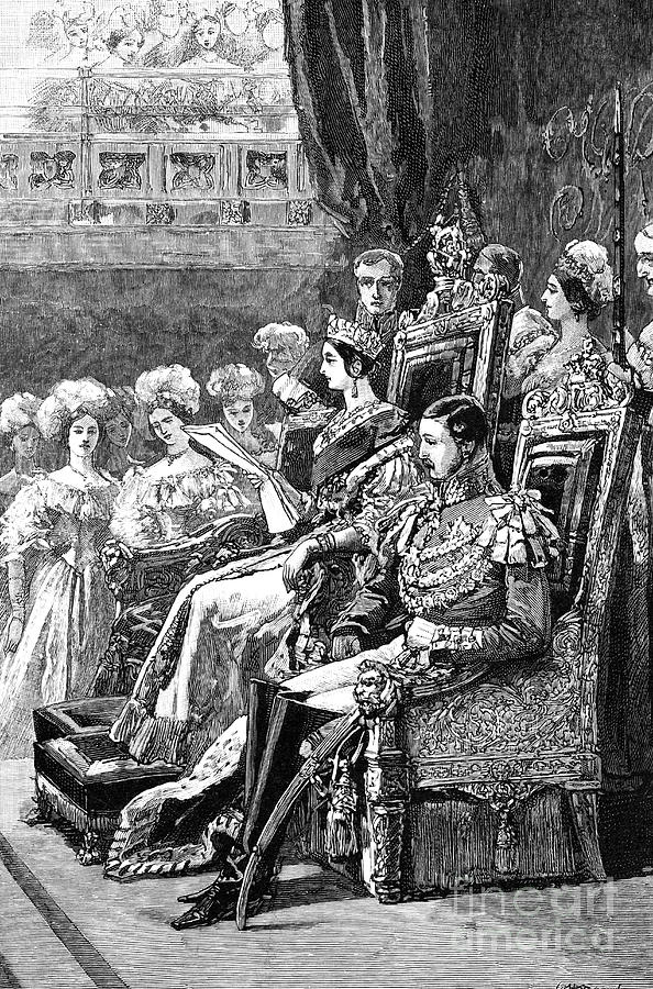The Queen Opening Parliament, 1846 Drawing by Print Collector
