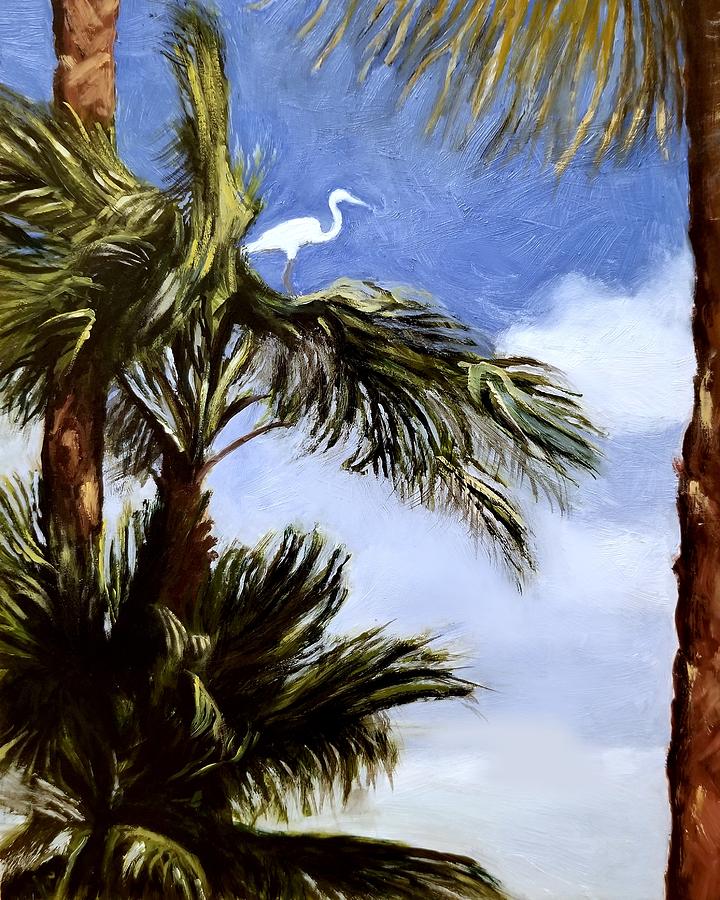 Heron Painting - The Quiet Space by Karyn Robinson