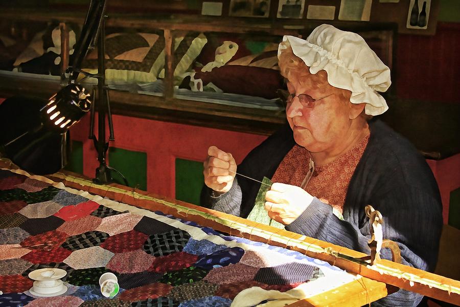 The quilt maker Mixed Media by Tatiana Travelways