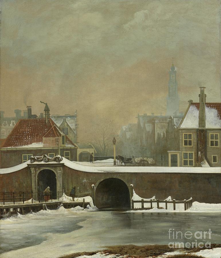 The Raampoortje In Amsterdam, 1809 (oil On Canvas) Painting by Wouter Johannes Van Troostwijk