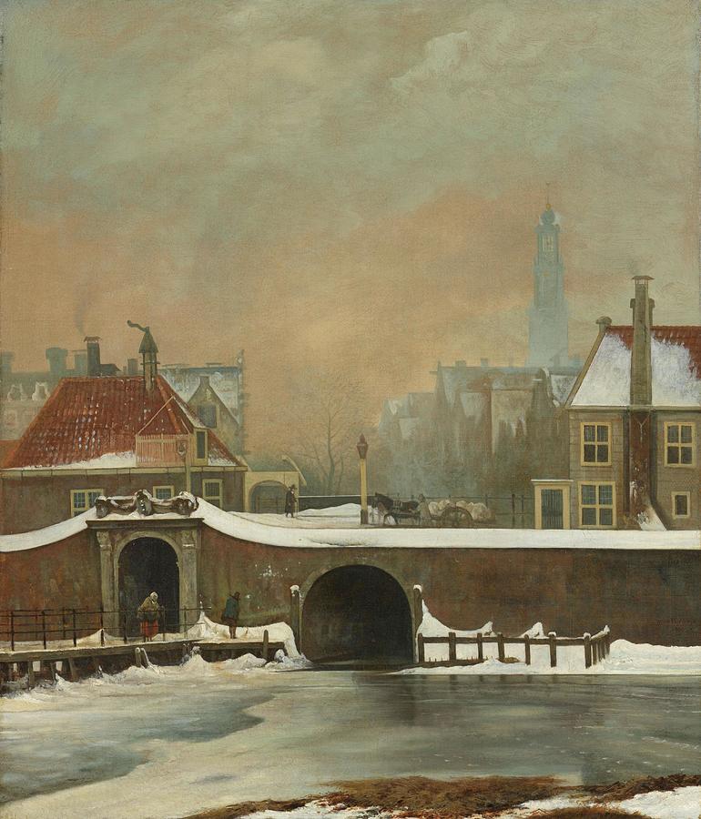 The Raampoortje in Amsterdam. Painting by Wouter Johannes van Troostwijk -1782-1810-
