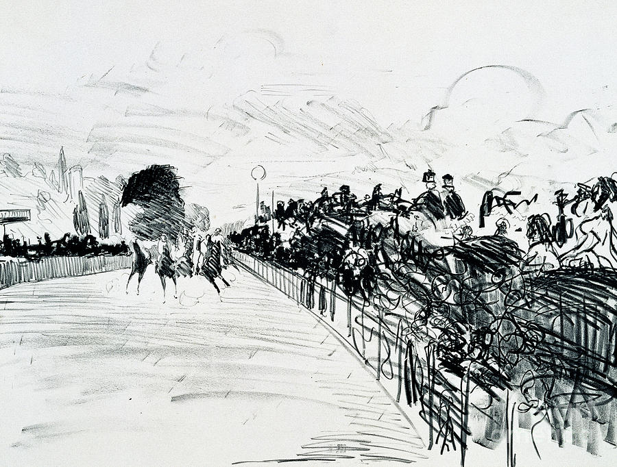 The Races Drawing by Edouard Manet