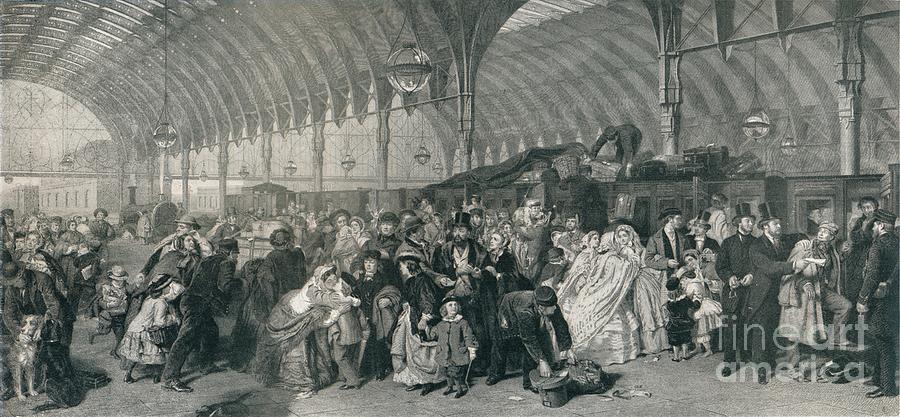 The Railway Station, 1862, 1917 Drawing by Print Collector