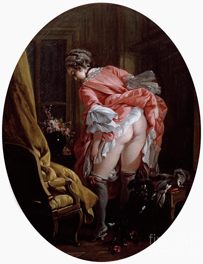 The Raised Skirt, 1742. Artist Drawing by Print Collector