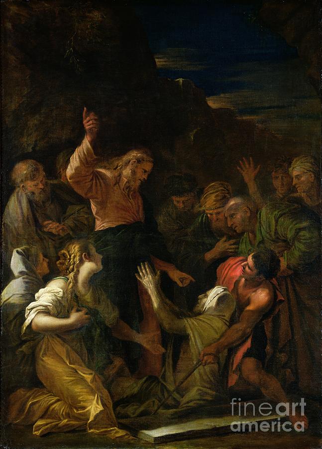 The Raising Of Lazarus By Salvator Rosa Painting by Salvator Rosa