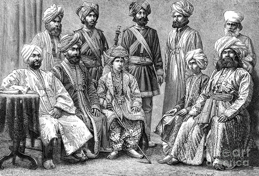 The Raja Of Bahawalpur And His Court Drawing by Print Collector