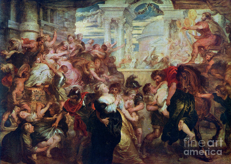 The Rape Of The Sabine Women Drawing by Print Collector
