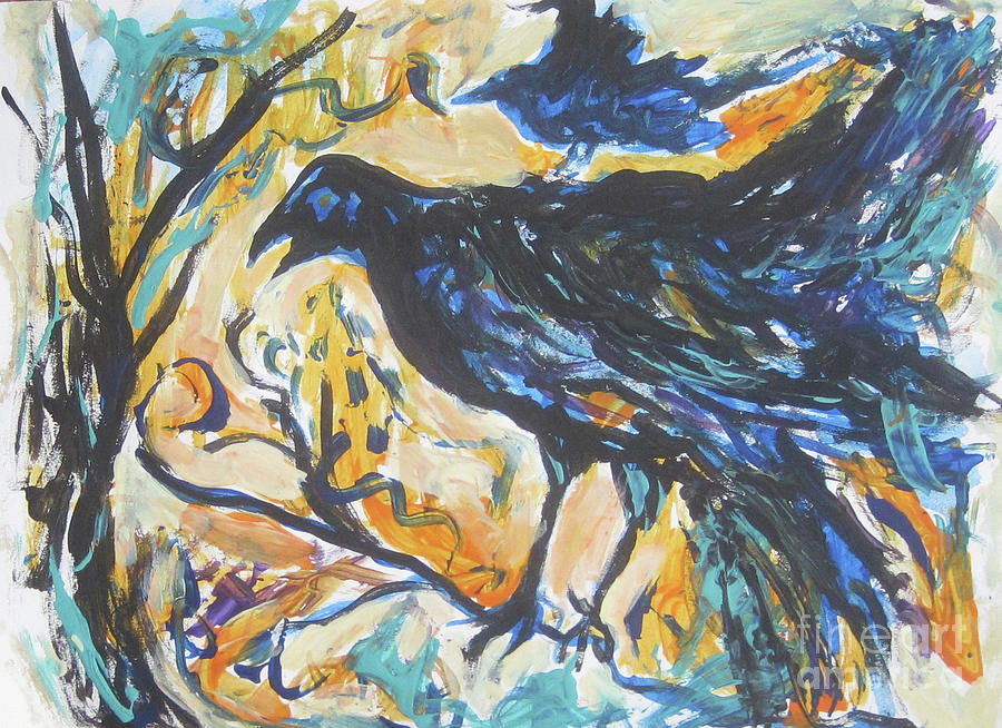 The Raven Painting by Sandy DeLuca
