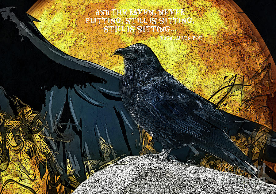 The Raven Digital Art by Tina LeCour