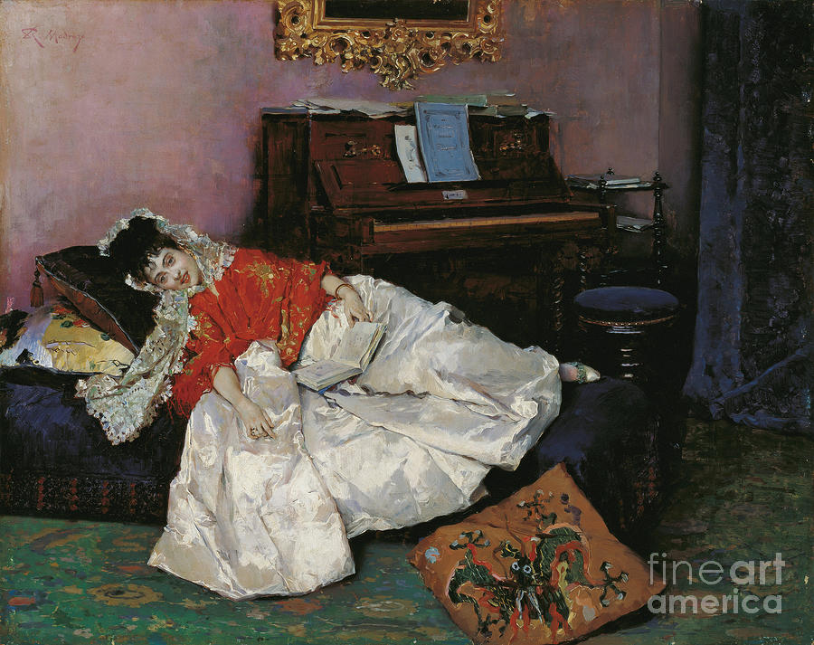 The Reading Aline Masson. Artist Drawing by Heritage Images