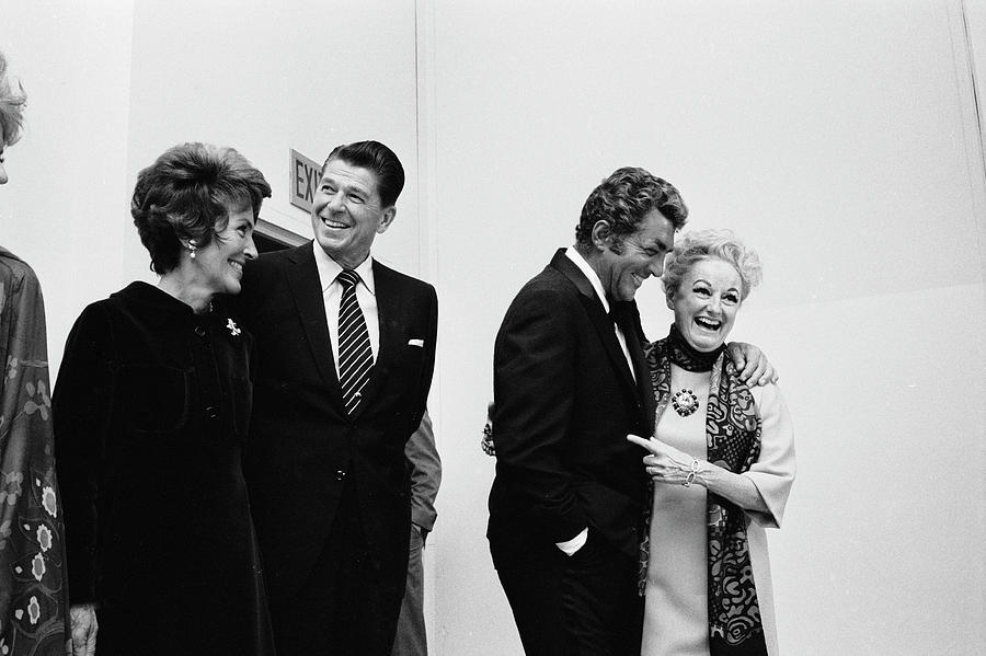 Celebrity Photograph - The Reagans, Martin, and Diller by Ralph Crane