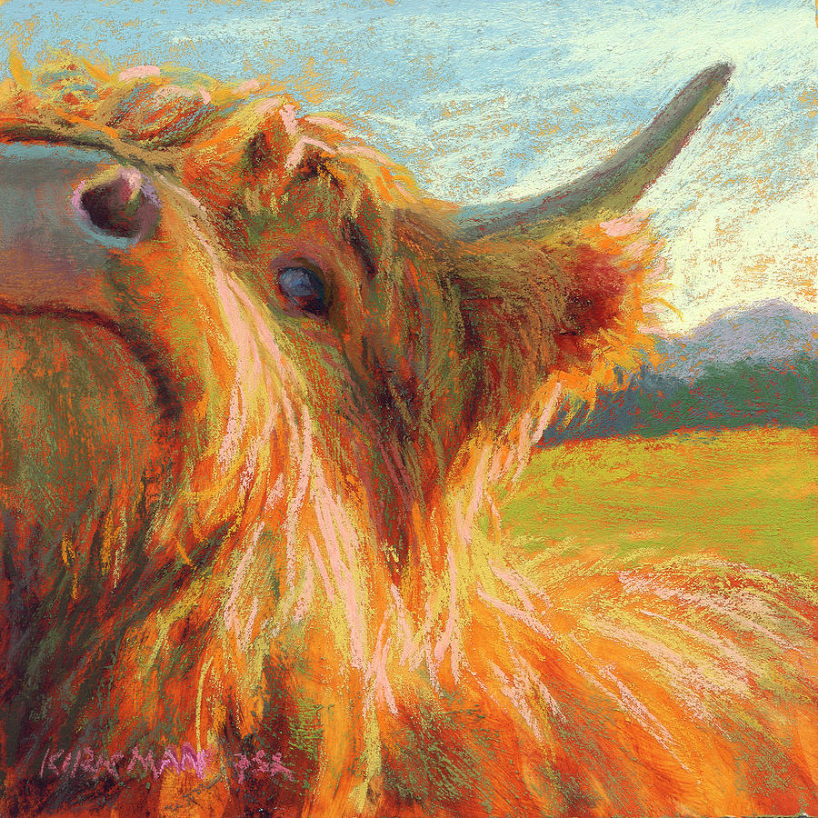 Cow Pastel - The Real Iris by Rita Kirkman
