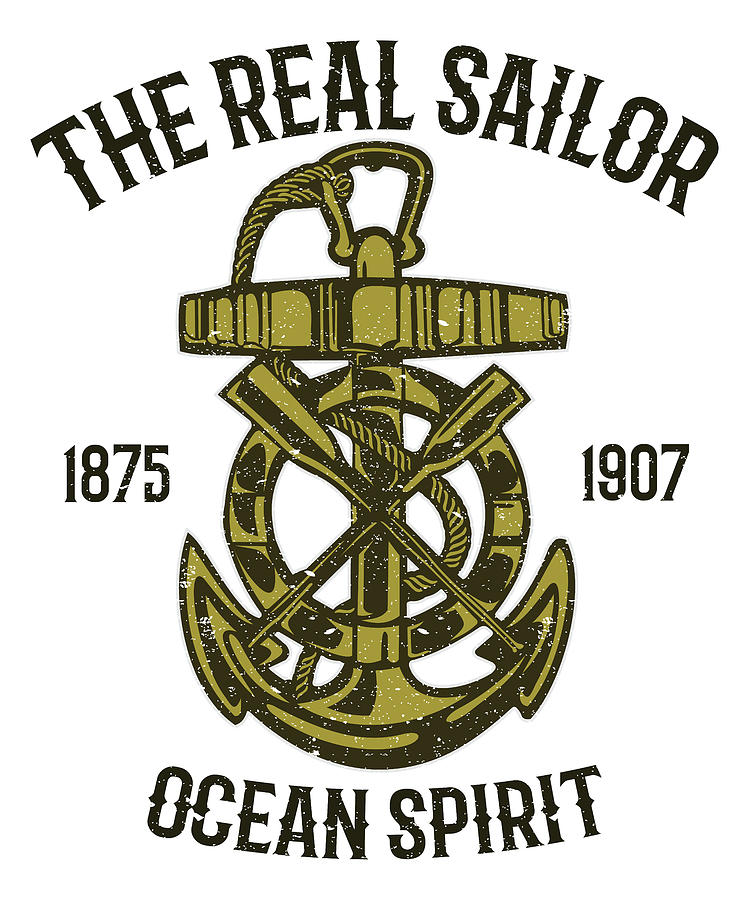 Vintage Digital Art - The real sailor by Long Shot
