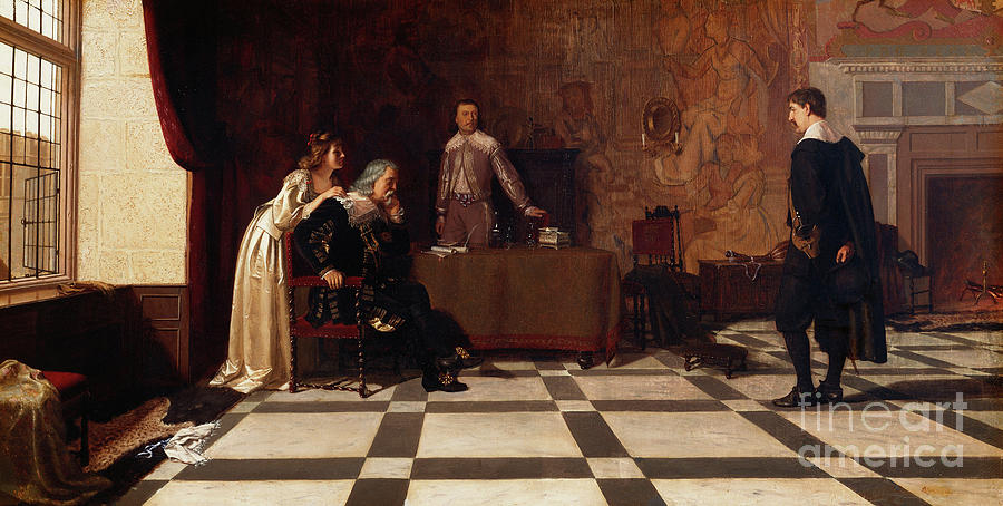 Edmund Blair Leighton Painting - The Reconciliation by Edmund Blair Leighton