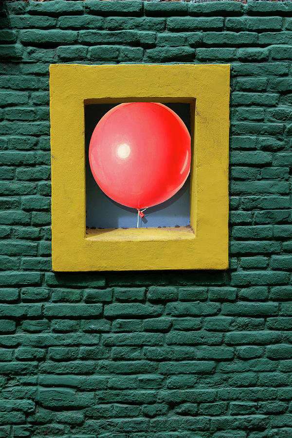 The Red Balloon at Home Photograph by John Haldane - Pixels