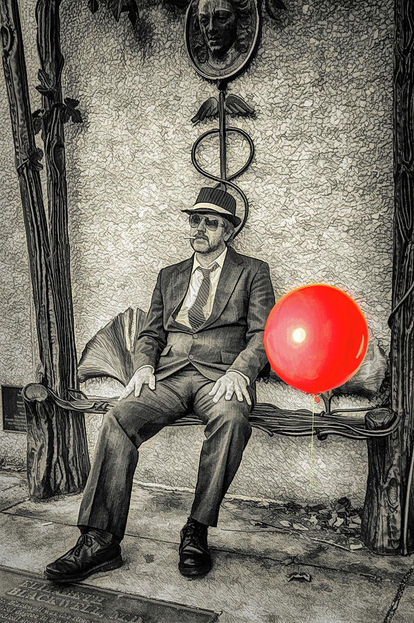 The Red Balloon Takes a Rest Photograph by John Haldane