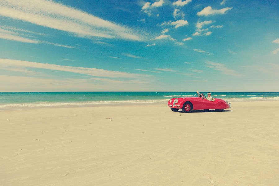 Car Photograph - The Red Car by Massimo Della Latta