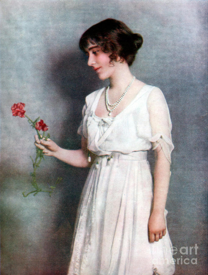 The Red Carnation, Lady Elizabeth Drawing by Print Collector