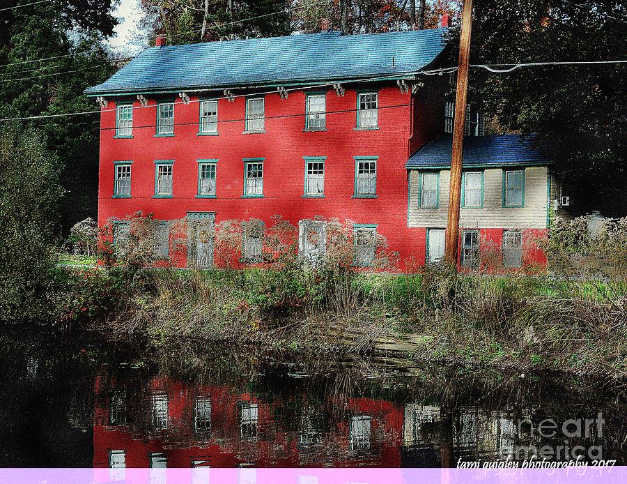 The Red House Along The Autumn Canal Photograph