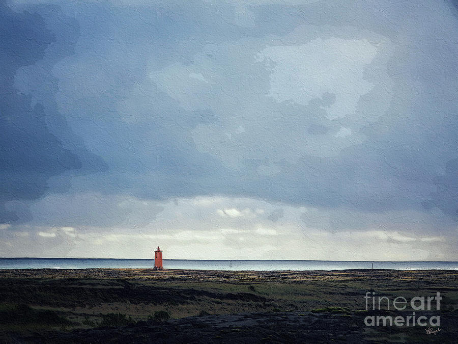 The Red Lighthouse  Digital Art by Diana Rajala