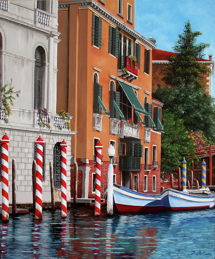 The red posts, venice by Debra Dickson The red posts, venice by Debra Dickson