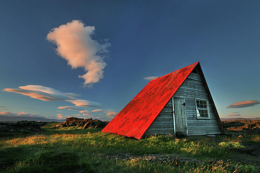 The Red Roof Photograph by Bragi Ingibergsson -