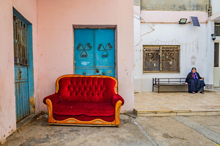 Sofa Photograph - The Red Sofa by Joshua Raif