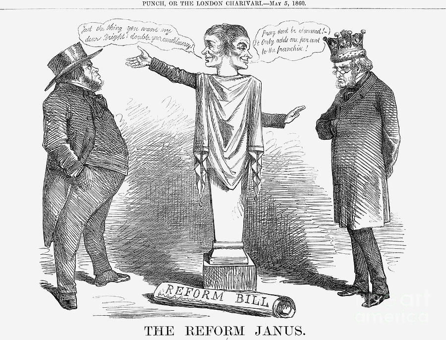 The Reform Janus, 1860 Drawing by Print Collector