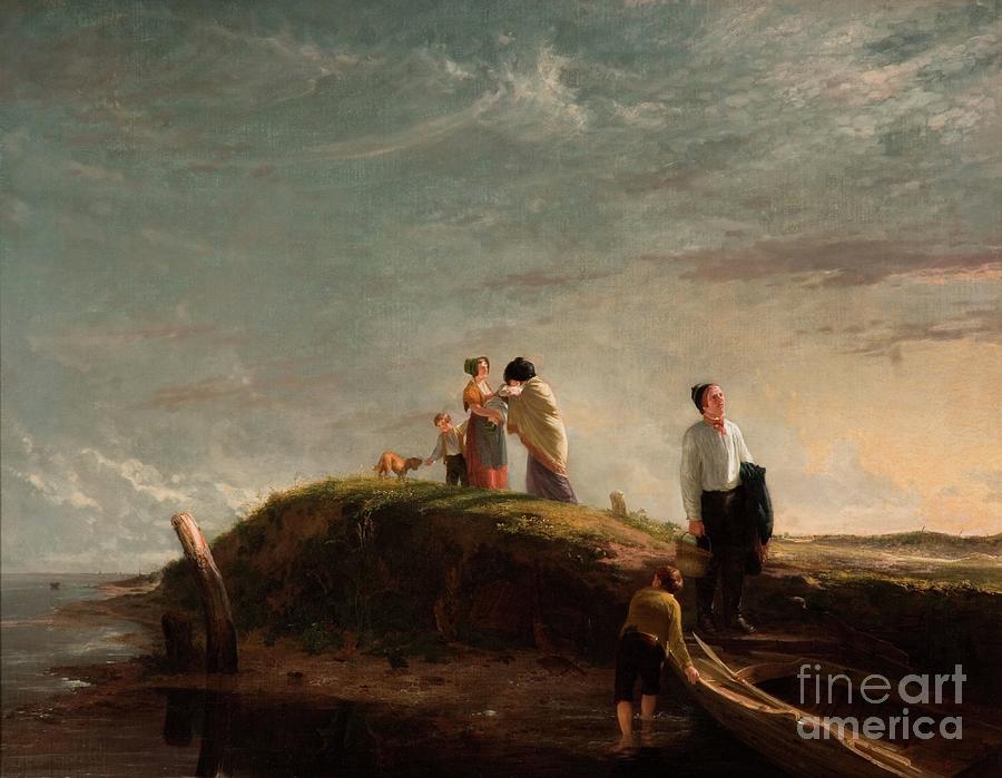 Dog Painting - The Reluctant Departure, 1815 by William Collins