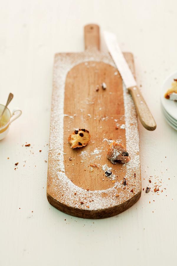The Remains Of Stollen On A Chopping Board Photograph by Michael Wissing