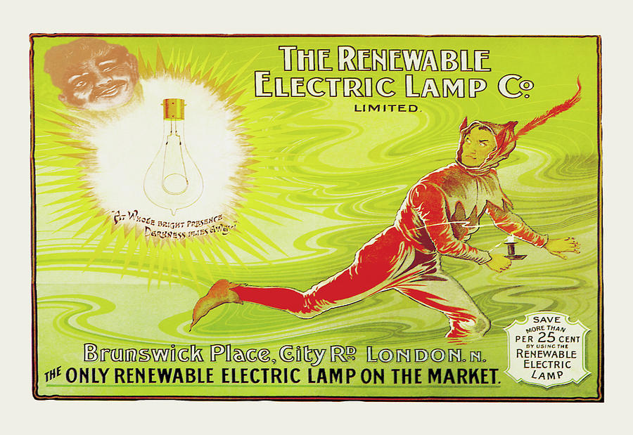 Lamp Painting - The Renewable Electric Lamp Company Ltd. by Unknown