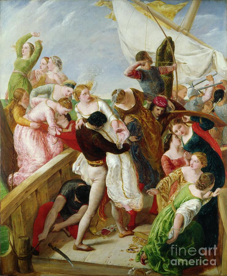 The Rescue Of The Brides Of Venice, 1851 Painting by James Clarke Hook