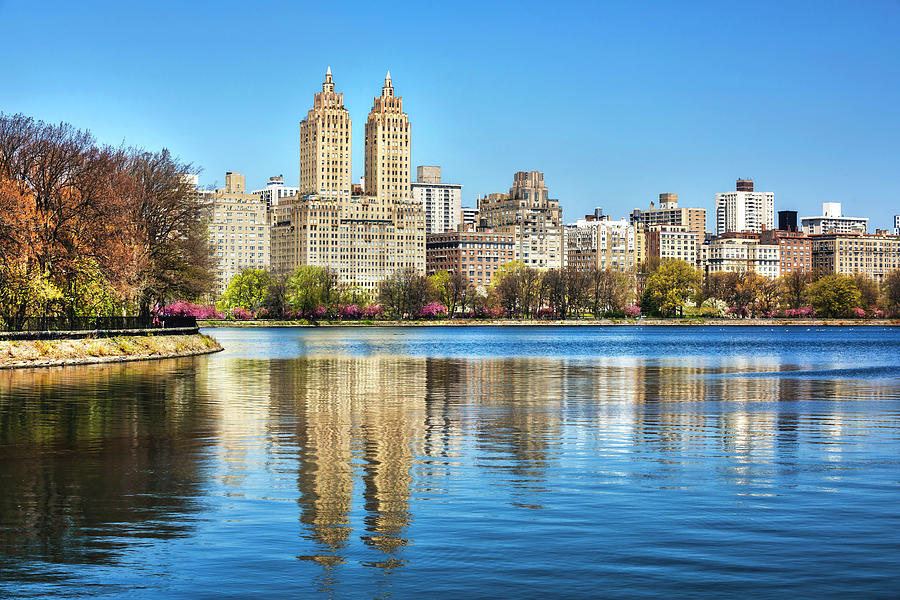 The Reservoir, Central Park, Nyc Digital Art by Claudia Uripos - Fine ...