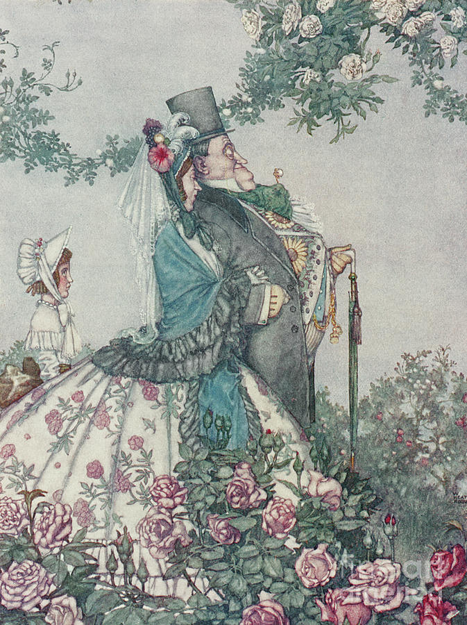 Flower Painting - The Respectable Gentleman From His Bill The Minder by William Heath Robinson