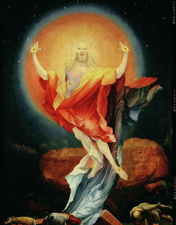 The Resurrection Of Christ, From The Right Wing Of The Isenheim Altarpiece Painting by Matthias Grunewald